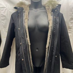 Yves Salomon Army Fishtail Parka 7WFM00894CTDD In Black, Size EU 38- NEW W/ TAGS